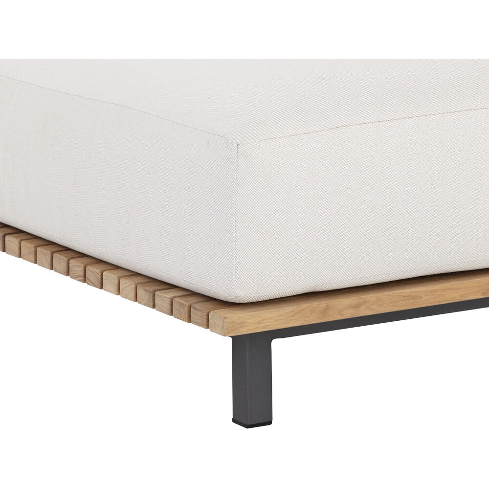 Geneve 16 inch Palazzo Cream Outdoor Modular Ottoman